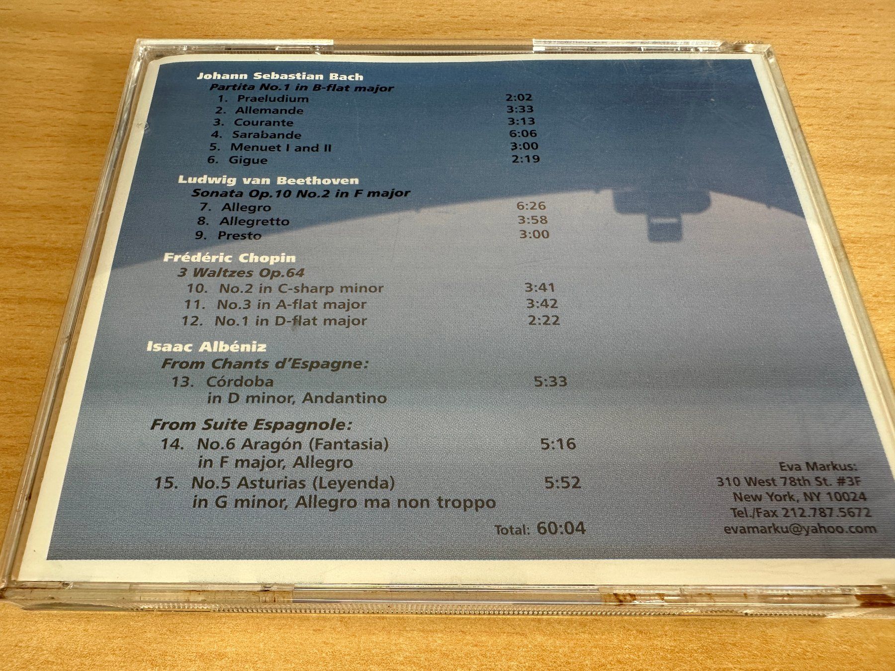 CD: Eva Markus - Solo Piano – Usato da Rikon im Tösstal venduto da Alpenmutz 1