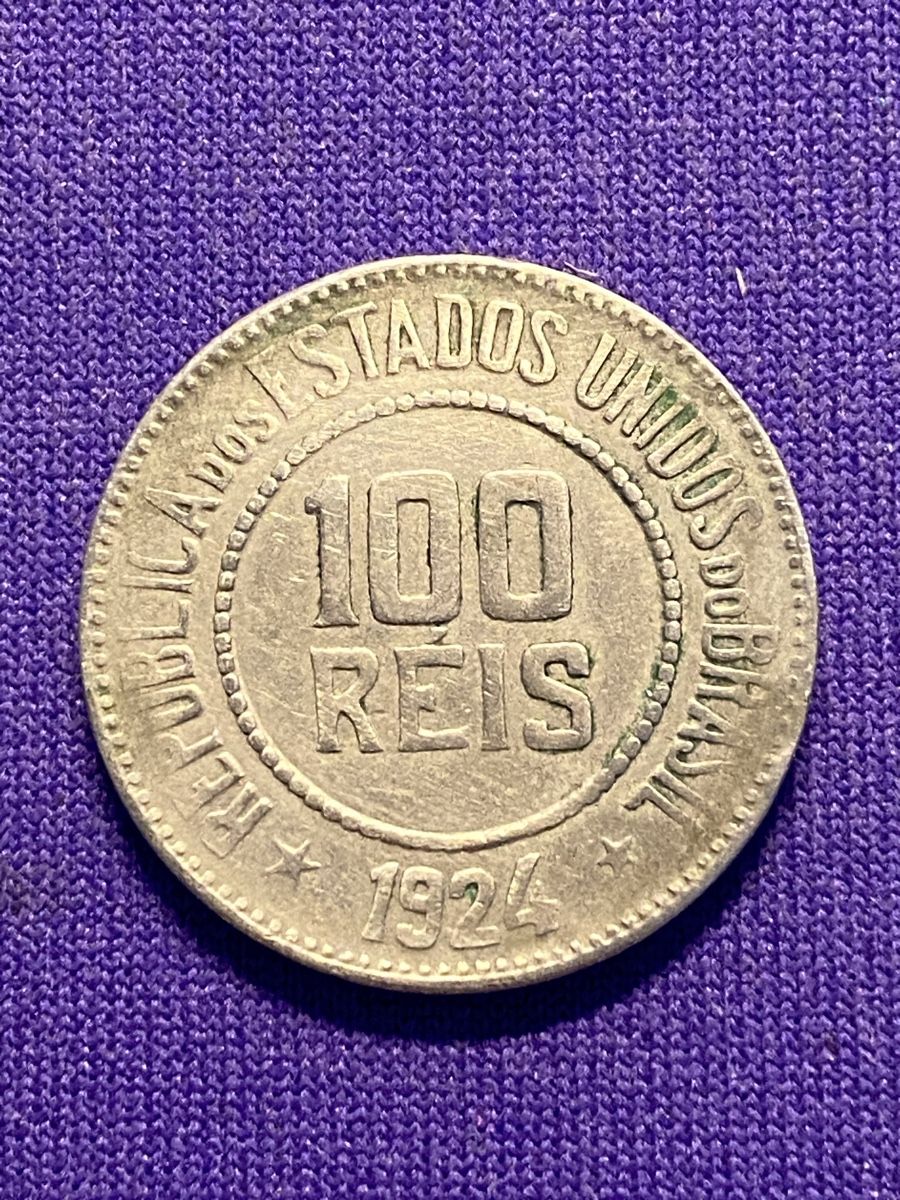 Tutti le monete: Brésil, 100 Réis 1924 Cupronickel  – Usato da Corsier-sur-Vevey venduto da Ginoarturo