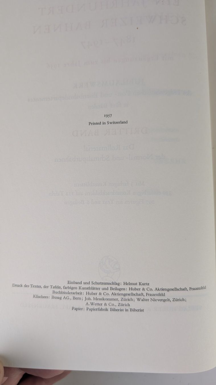 Libri: Ein Jahrhundert Schweizer Bahnen 1847-1947, Bnd.3, Thiessing – Usato da Zürich venduto da axolottchen 5