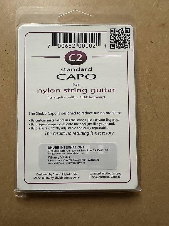 Strumenti musicali: Kapodaster - Shubb Capo C2 – Nuovo e nell'imballaggio originale da Pfeffingen venduto da Aglassofwine 2