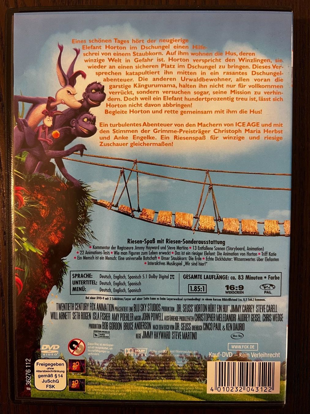 Tutti i DVDs: Horton hört ein Hu! – Usato da Zürich venduto da FilmFreunde 1