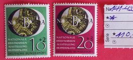 3453C) BRD 141-422, Briefmarkenausstellun postfrisch Kt. 110