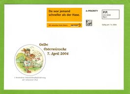 2004 FDC gelbe Osterwünsche m. Ankunftsstempel Ostermundigen