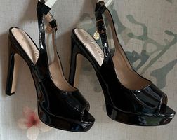 Gold&Gold High-Heel-Sandale Lack/ Echt Leder Gr.36