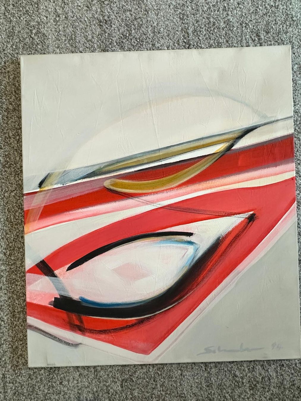 Dipinti: Gemälde Triptychon abstrakte Kunst Schuler 1994 – Usato da Zürich venduto da dur_ps2t 4