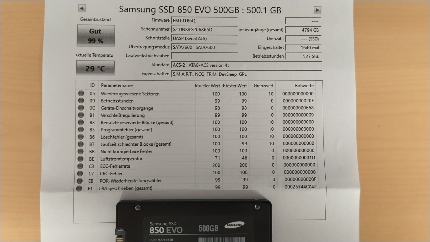 Samsung Dischi rigidi: Samsung SSD 850 EVO 500GB gewipt – Usato da Wallisellen venduto da mic_gg2g 2