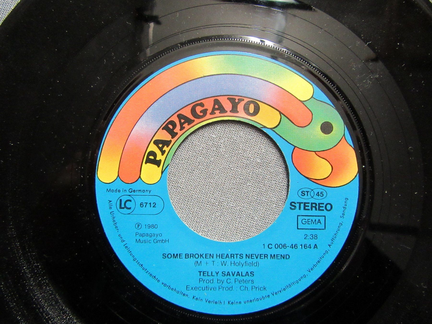 Vinyles: Telly Savalas - Some Broken Hearts Never Mend - Single – D'occasion à Auenstein par Padabimbim 2