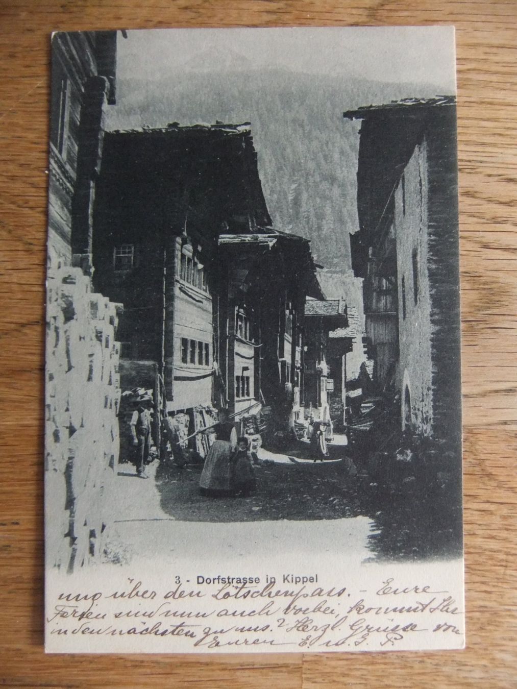 Cartoline postali: Dorfgasse in Kippel 20.8.1912 – Usato da St. Niklaus VS venduto da wunschlos54