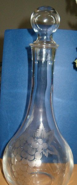 Glasflasche Weinkaraffe Dekantierer Liköre , Cognac , Whisky 0,99l