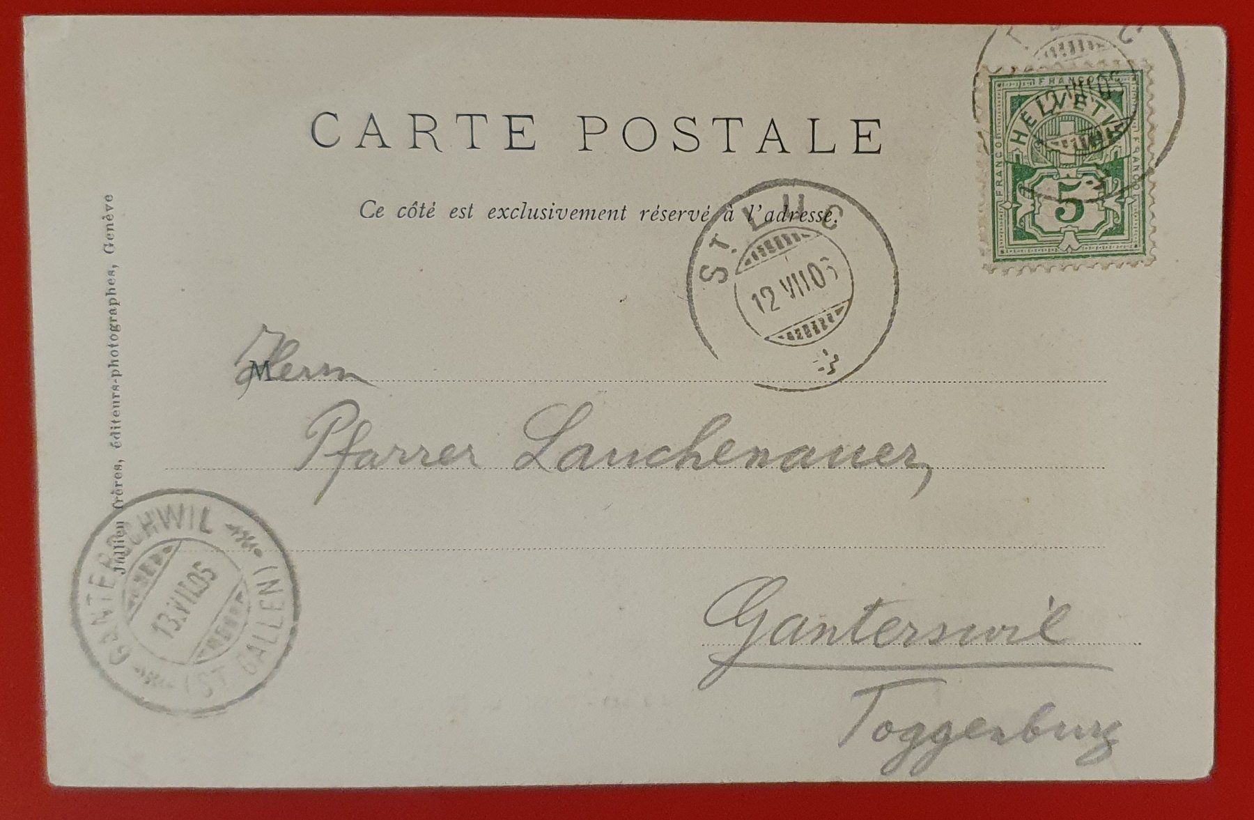 Cartoline postali: Saint-Luc 1906 – Usato da Kreuzlingen venduto da Rschweiz1 1