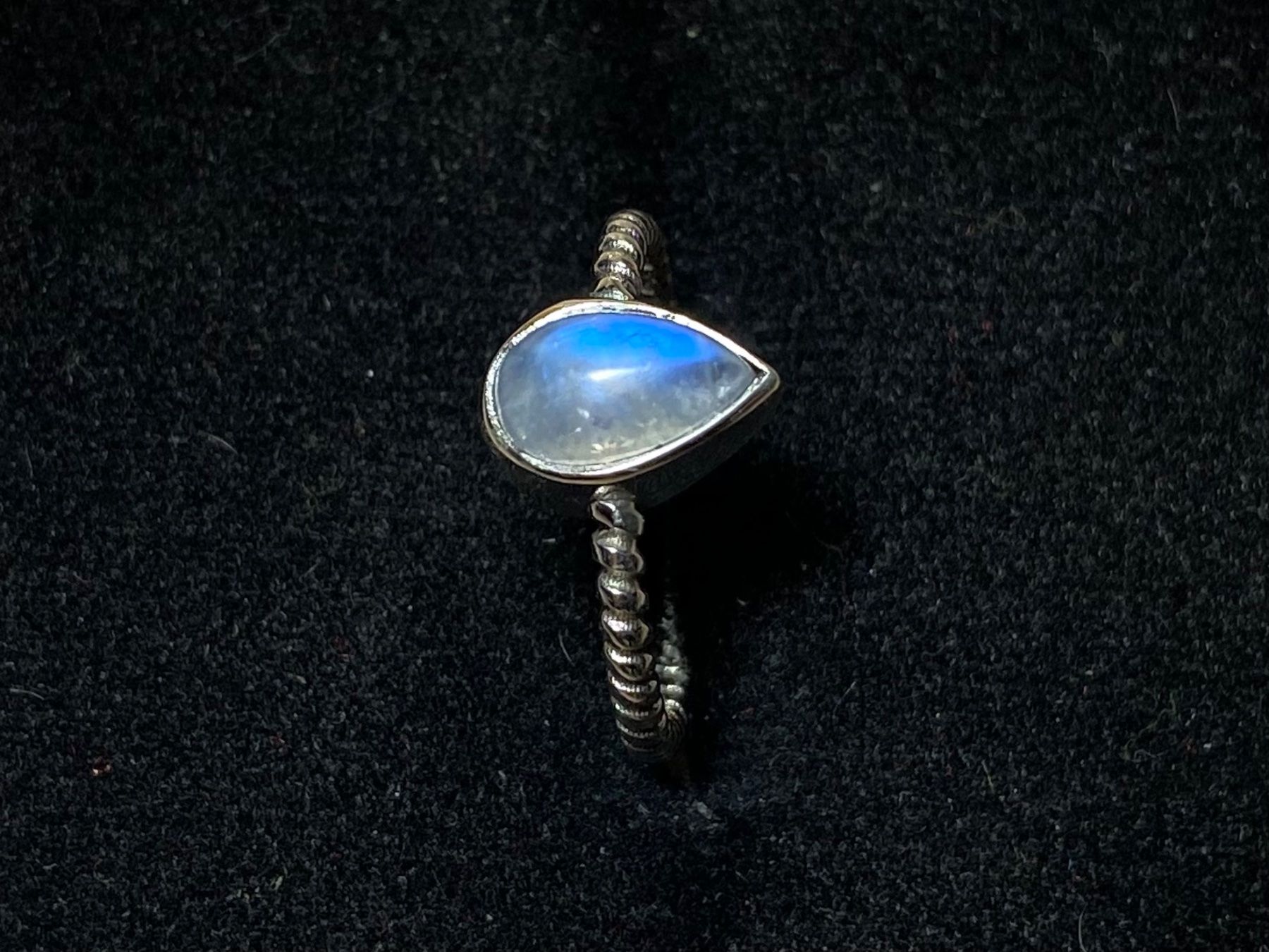 Ringe: 925 Silber Ring - natürlicher Mondstein - Tropfenform – Neu und originalverpackt aus Laax von Kiki_Kingdom3 2