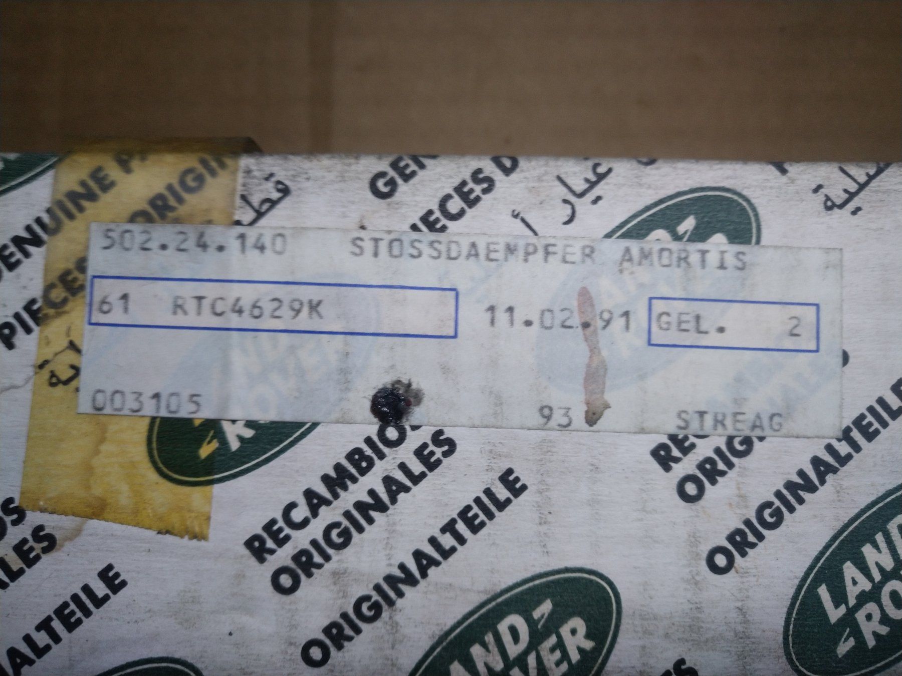 Land Rover Tutti pezzi di ricambio auto: Land Rover 2x Stossdämpfer RTC4629K – Nuovo e nell'imballaggio originale da Ennetmoos venduto da Truckdiver 3
