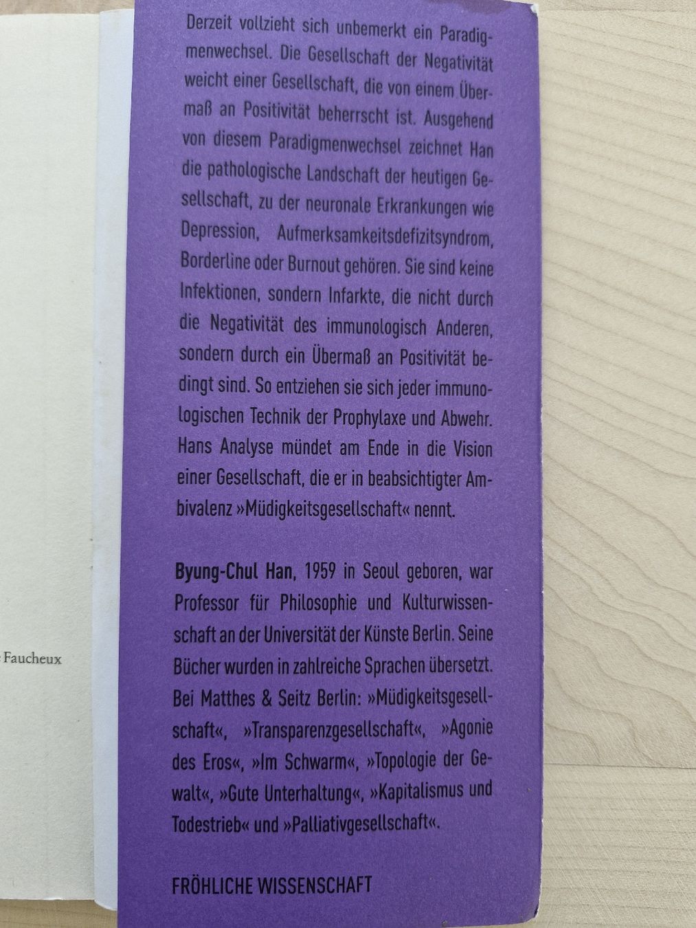 Bücher: Han Byung-Chul MÜDIGKEITSGESELLSCHAFT Buch – Gebraucht aus Frauenfeld von Kasico 4