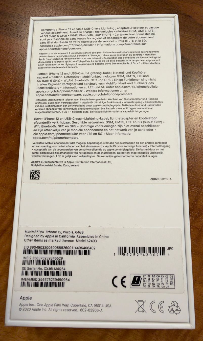 Apple Telefoni cellulari / Smartphones: iPhone 12 lila – Usato da Wetzikon ZH venduto da Regu75 8
