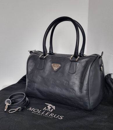 Orig. Maison Mollerus Stampato Lederhandtasche
