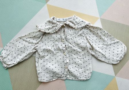 Polka dot Musselin Bluse, Gr. 104 (3-4 Jahre)