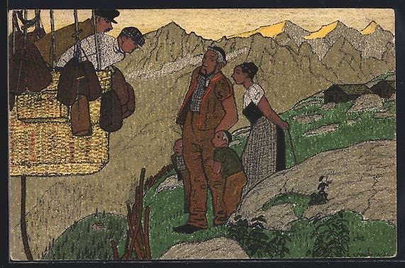 Ansichtskarten: Zürich, Gordon Bennet-Wettfliegen 1909, – Gebraucht aus Berlin von bartko-reher