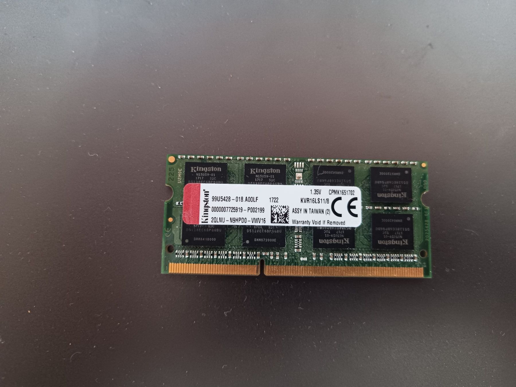 Kingston Memoria / RAM: Kingston 8GB Ram – Usato da Zürich venduto da tmarv 1