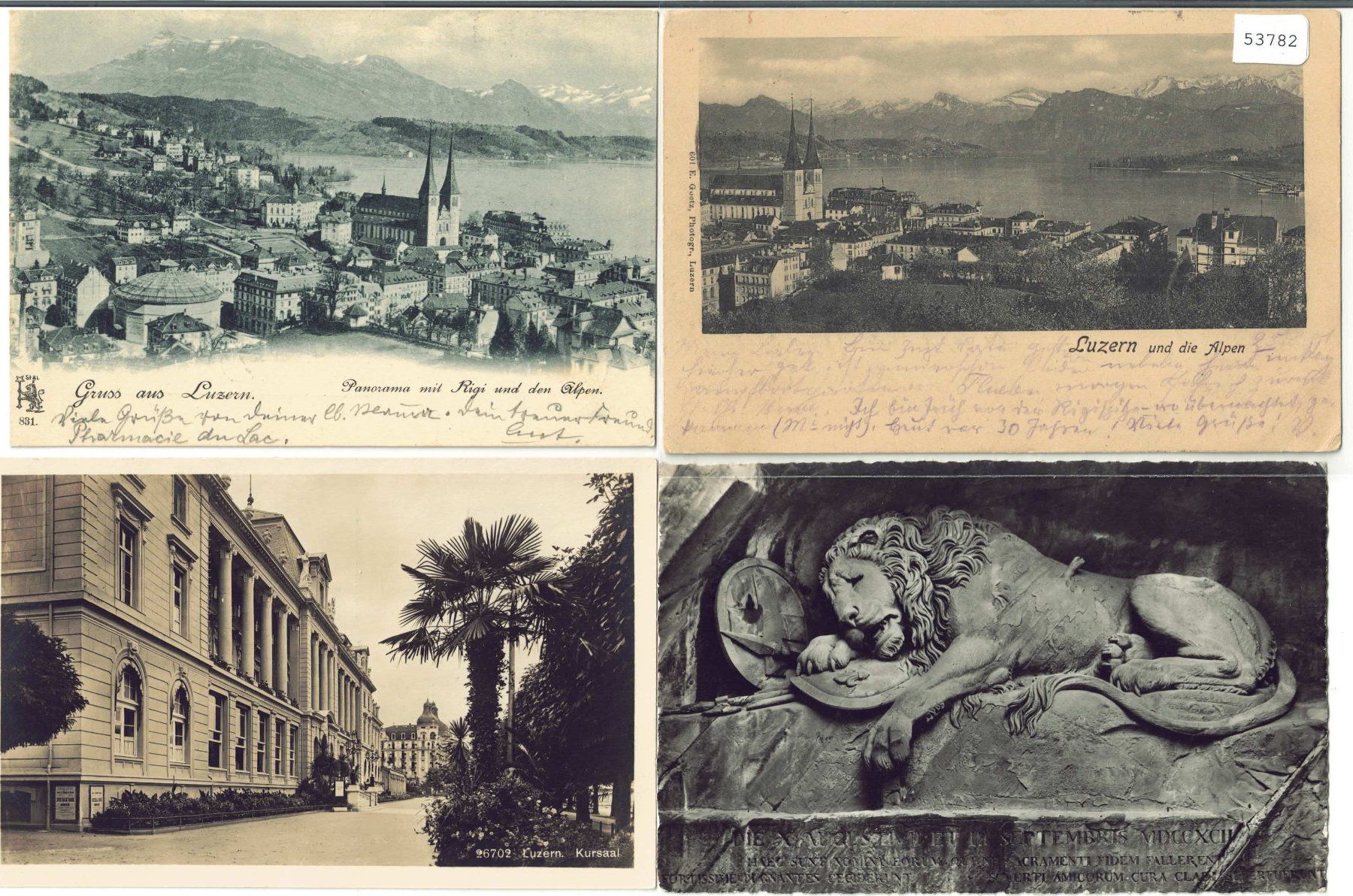 Cartoline postali: 4 AK - Luzern – Usato da Ettingen venduto da Kartenplanet