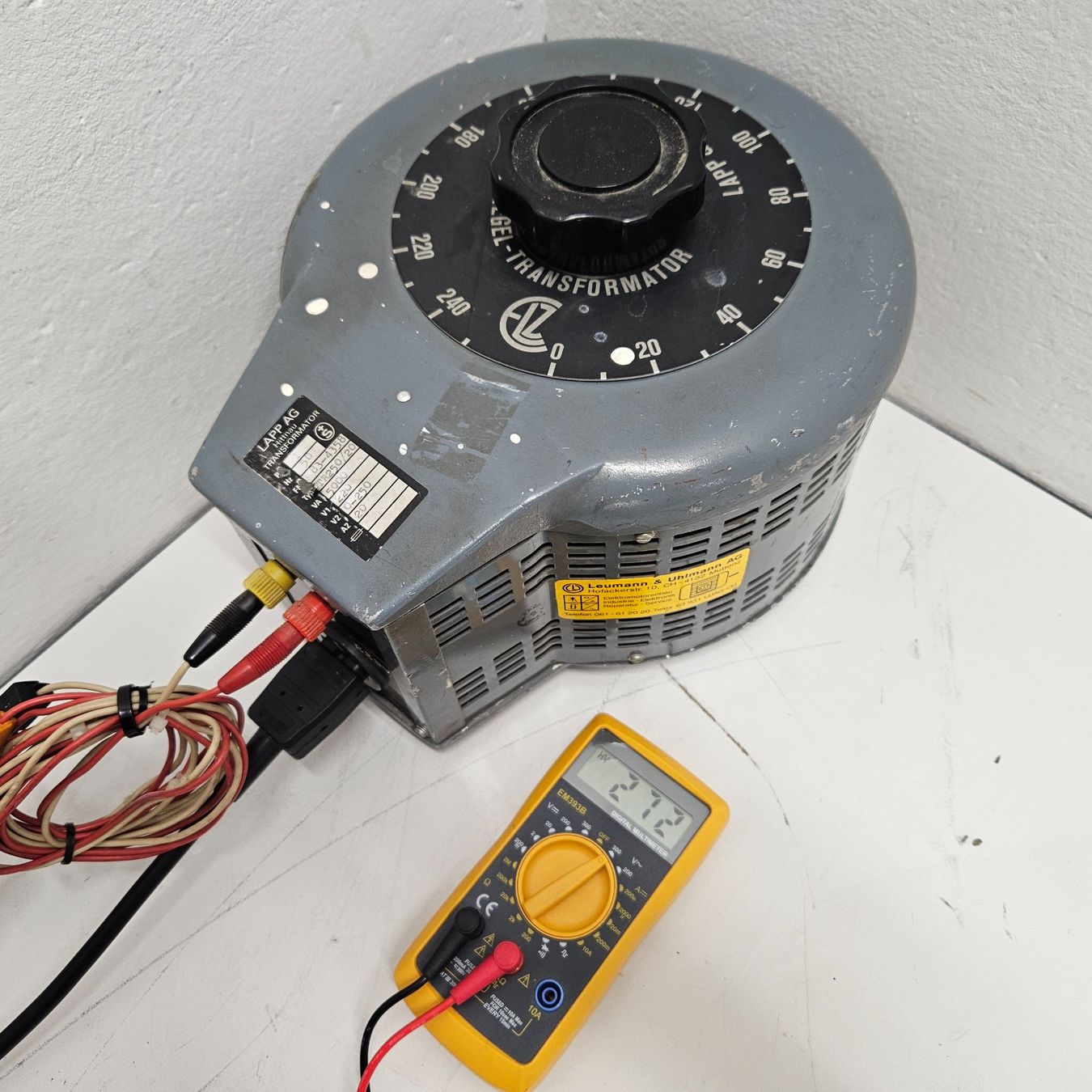 Elettrotecnica: Regel-Transformator 0-250V – Usato da Niederdorf venduto da LeptonAG 5