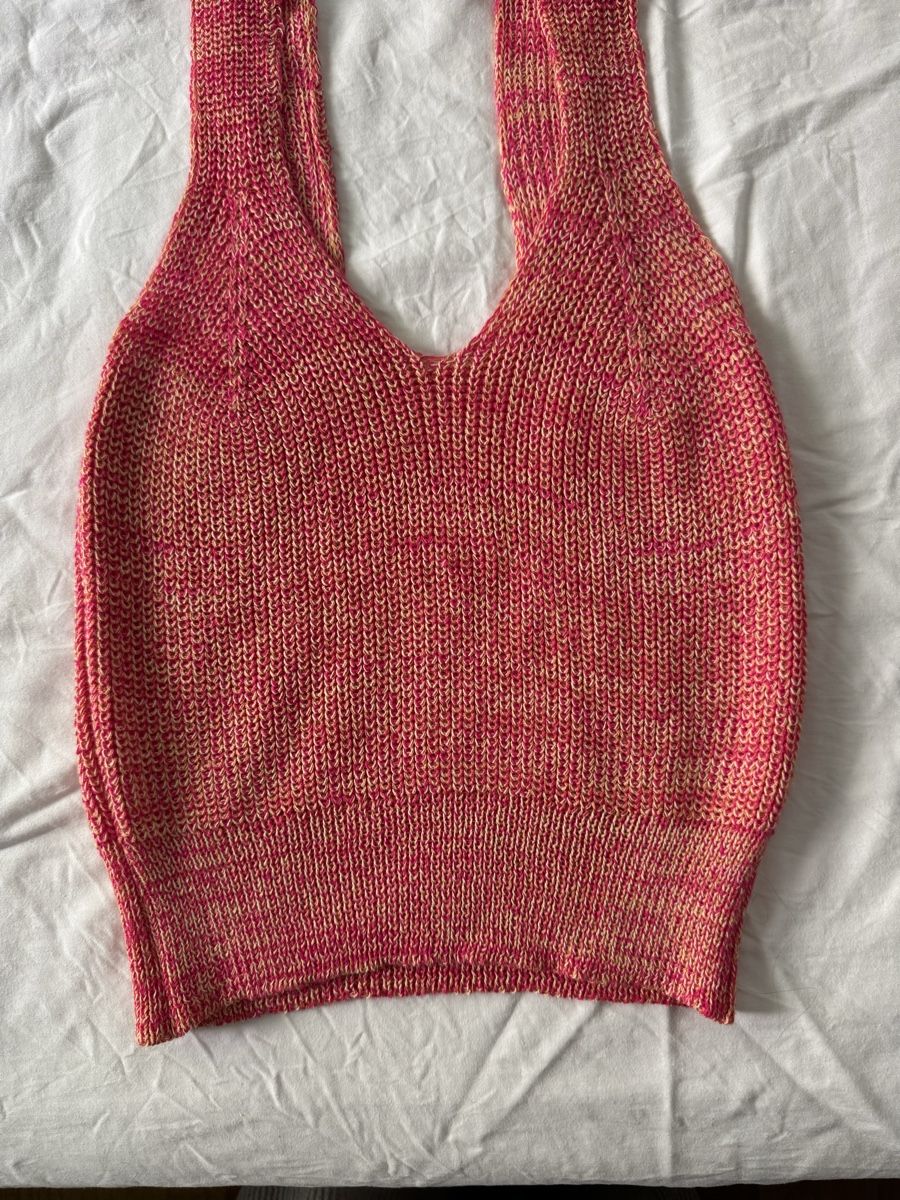 Top: Hand-Knitted Pink Summer Top, Sleeveless, Size Medium – Nuovo (secondo la descrizione) da Zürich venduto da olalinda 3