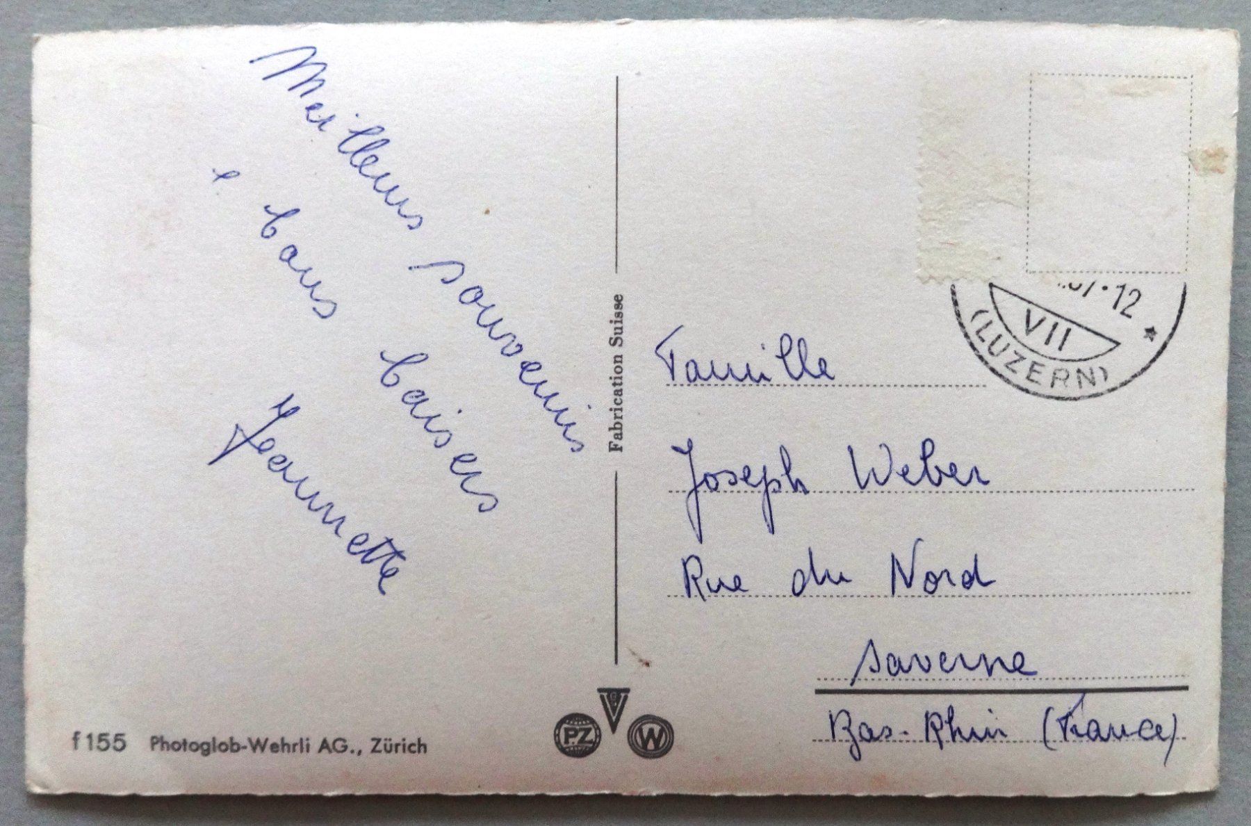 Cartoline postali: Vitznau am Vierwaldstättersee – Difettoso da Fétigny venduto da Billy2miny 1
