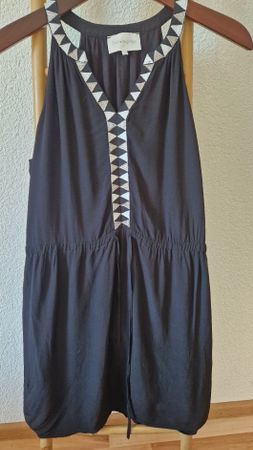 Robe sans manches noir Sud Express avec broderie 