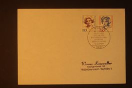1989 Ersttagsbrief MiNr. 1427 - 1428 Deutschland Bundesrep.