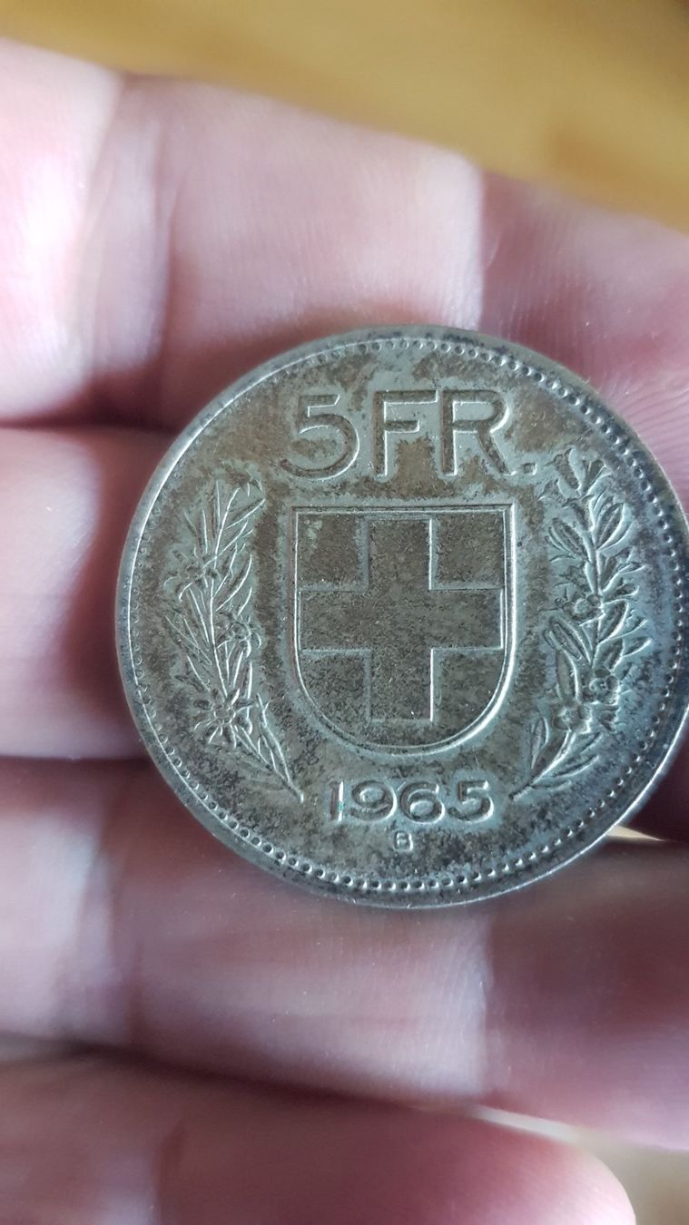 Alle Münzen: 5 Francs 1965 – Gebraucht aus Meyrin von menelaos77