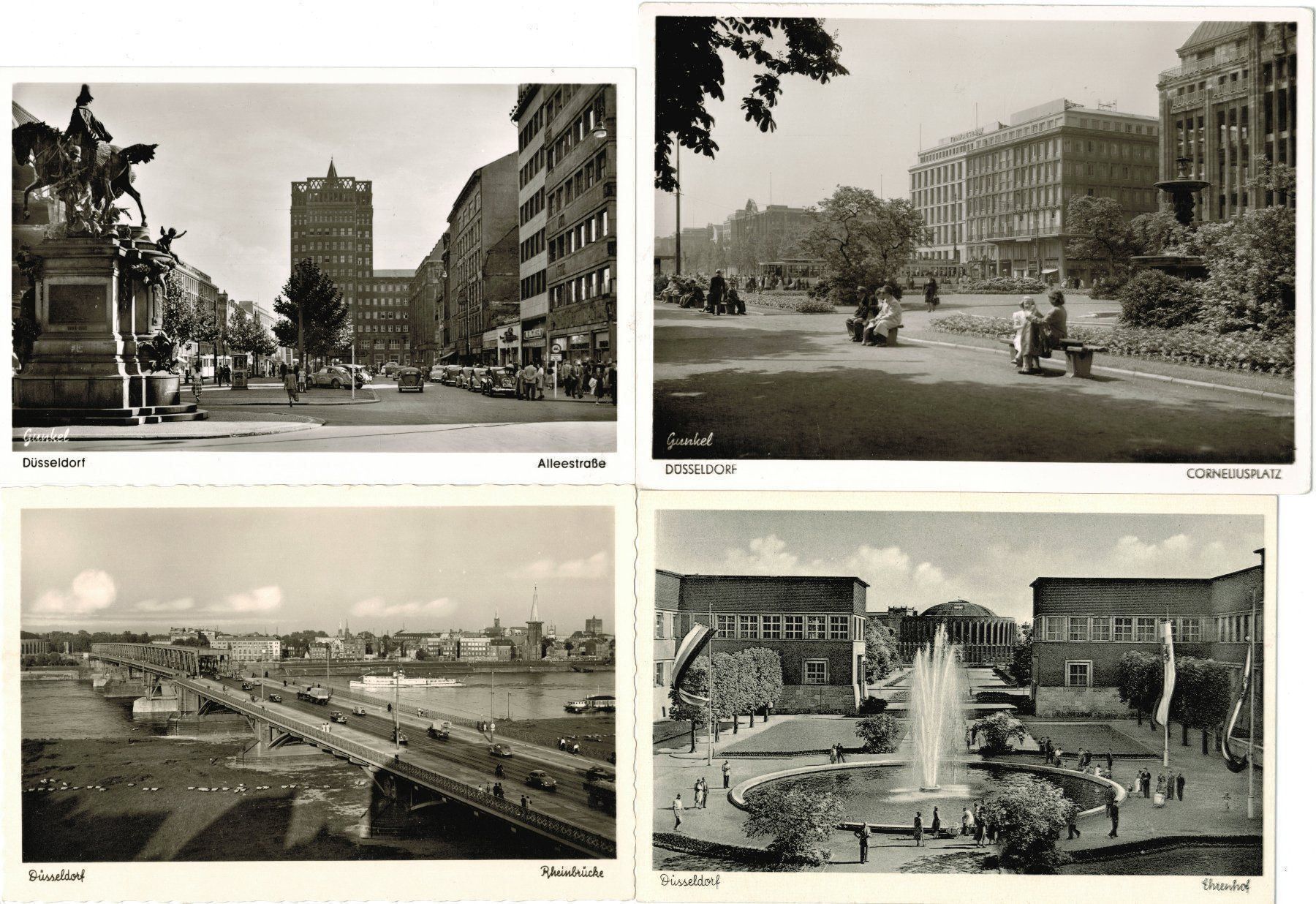 Cartoline postali: 4 AK Düsseldorf 1952 – Usato da Zürich venduto da Tolima194