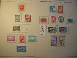VEREINIGTE NATIONEN, AB 1958, POSTFRISCH/* FALZ, 16 stk
