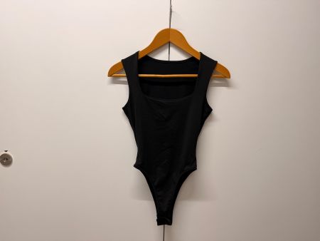 Damen Body schwarz ärmellos eckiger Ausschnitt, Gr. S