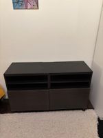 Black TV Stand / Media Console with Storage (2 Doors)