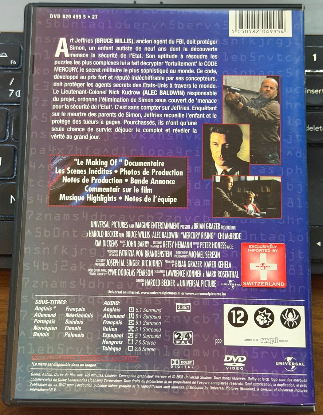 Tutti i DVDs: Code Mercury (1998) - DVD – Usato da Semsales venduto da __Florian__ 2
