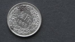 Schweizer - Münze - 50 Rappen 1962 Helvetia gebraucht