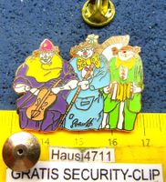 CLOWN TRIO STAUFFI KÜNSTLER-PIN ENAMEL GOLDIG GROSSS