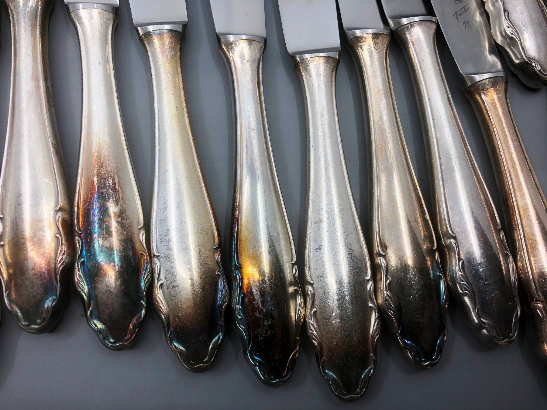 WMF Posate: 2x Tafelmesser versilbert WMF Modell 2200 – Usato da Basel venduto da Tiabeanie 2