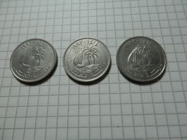 3 Münzen Katar 1993 sehr schön