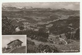 Postkarte Berggasthaus Hörnli-Kulm Panorama mit Alpen