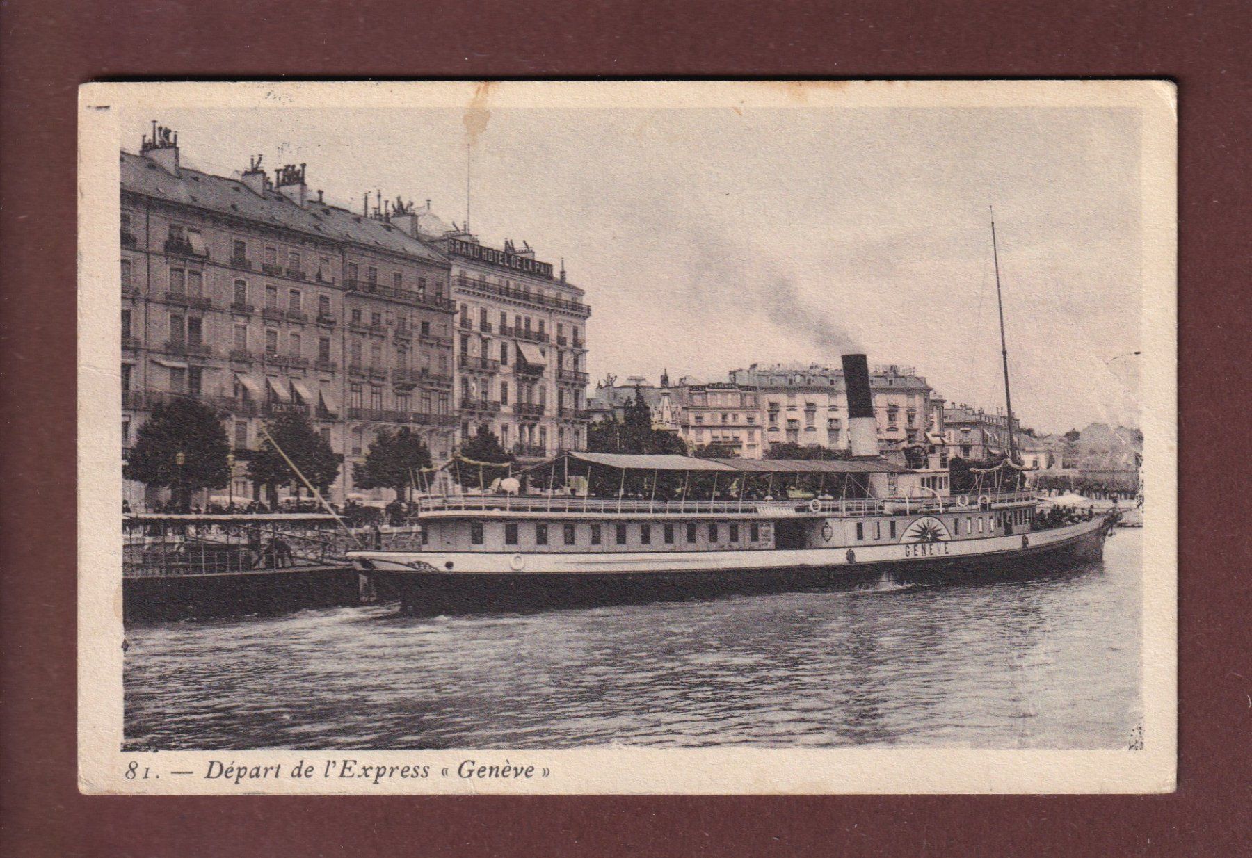 Cartoline postali: GENEVE - Bateau CGN - 1911 // pli // – Usato da Pully venduto da nicecards
