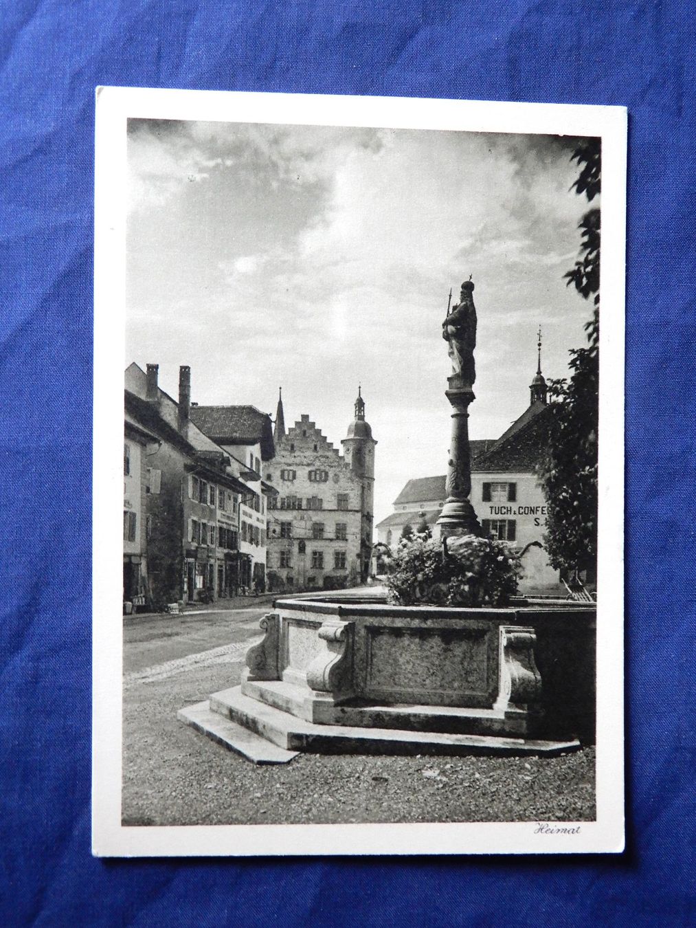 Cartoline postali: Alte Ansichtskarte KupferdruckSursee, Platz mit Geschäfte – Usato da Senèdes venduto da Framboise52