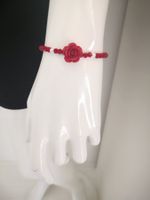 ARMBAND ROT MIT ROSE ROT & BIENEN-AMULETT & CO. NEU