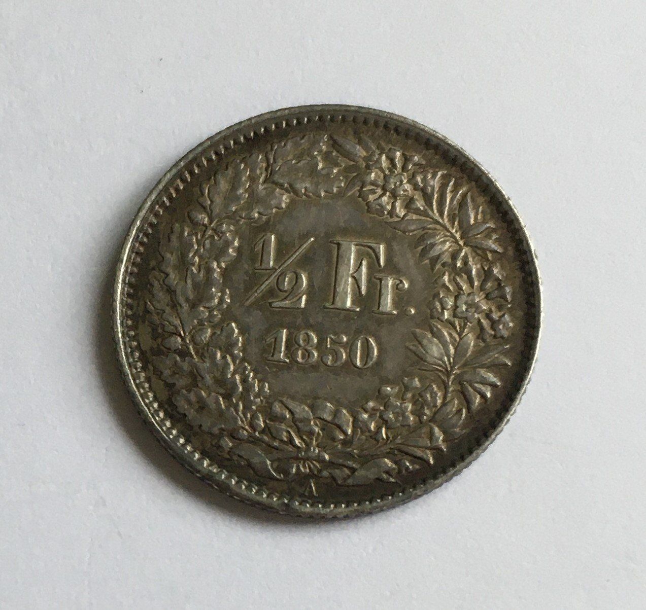 Tutti le monete: 1850 50 Rappen unz / stgl – Nuovo (secondo la descrizione) da Kirchberg SG venduto da Z-Collection 1