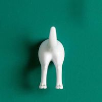 3 x Hundehaken in Weiss, Garderobenhaken, Wandhaken NEU