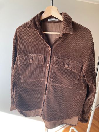 Pull & Bear oversized Cordhemd