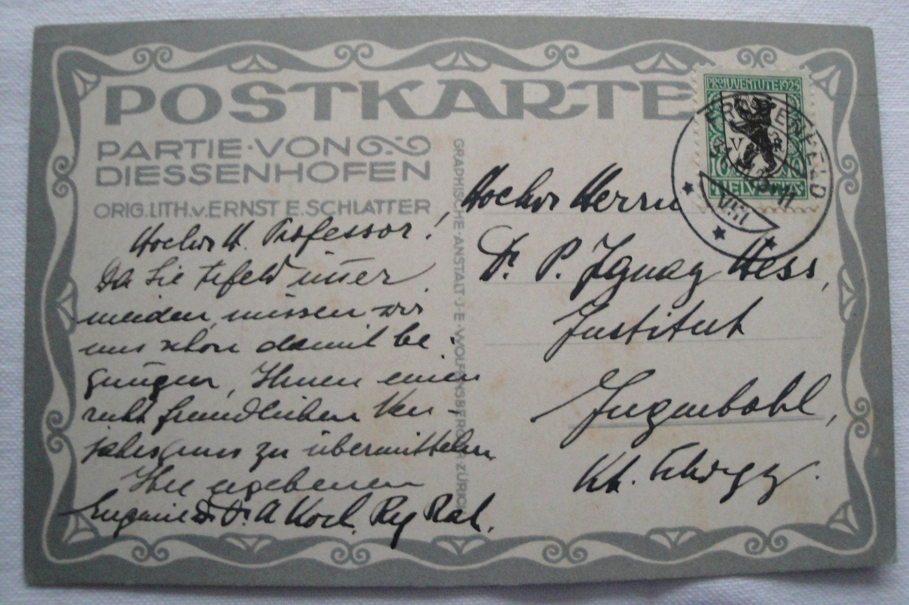 Cartoline postali: 5 schöne Ansichtskarten von Diessenhofen – Usato da Schaffhausen venduto da Hottschili 5