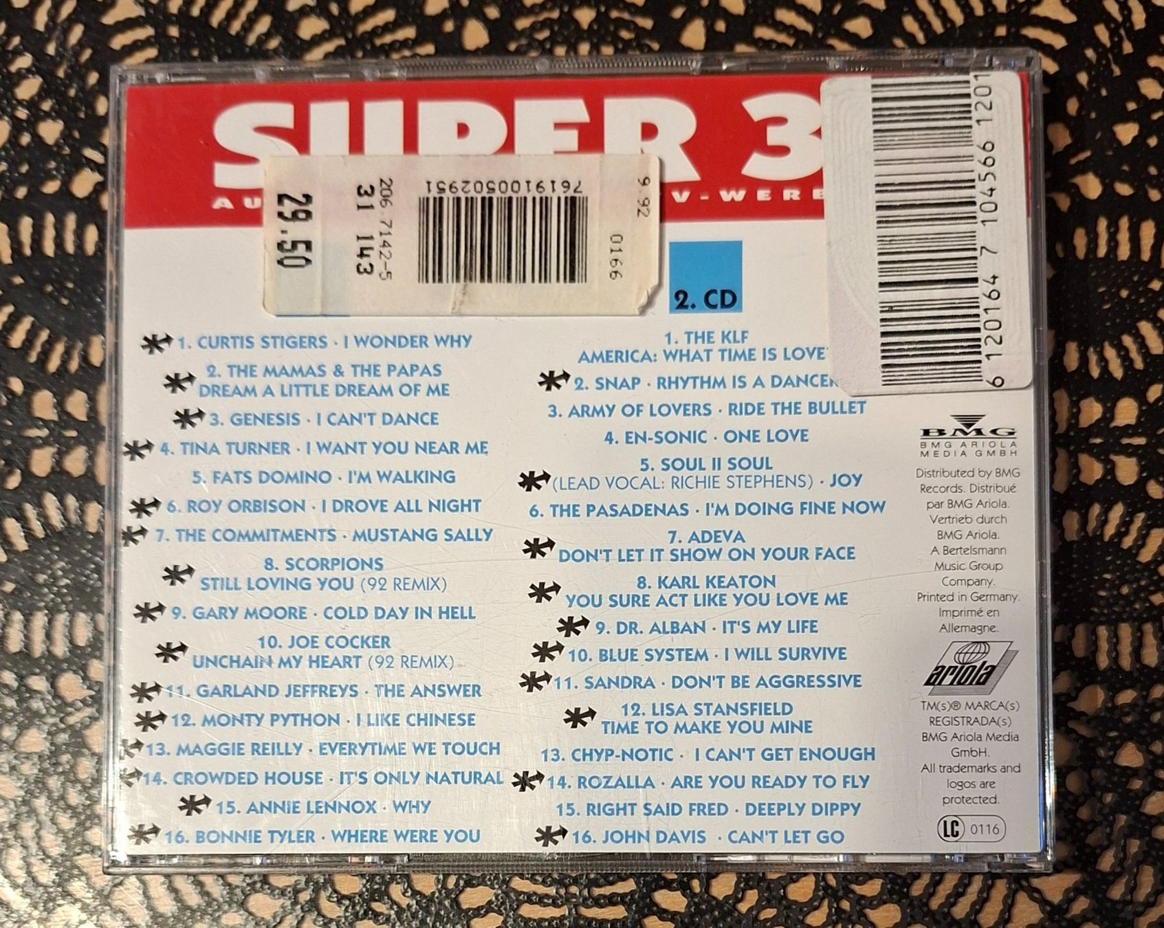 CD: Super 30 - Die Erste, 2CD Hit Compilation Sampler 1992 – Usato da Schönenberg TG venduto da breiti12 1