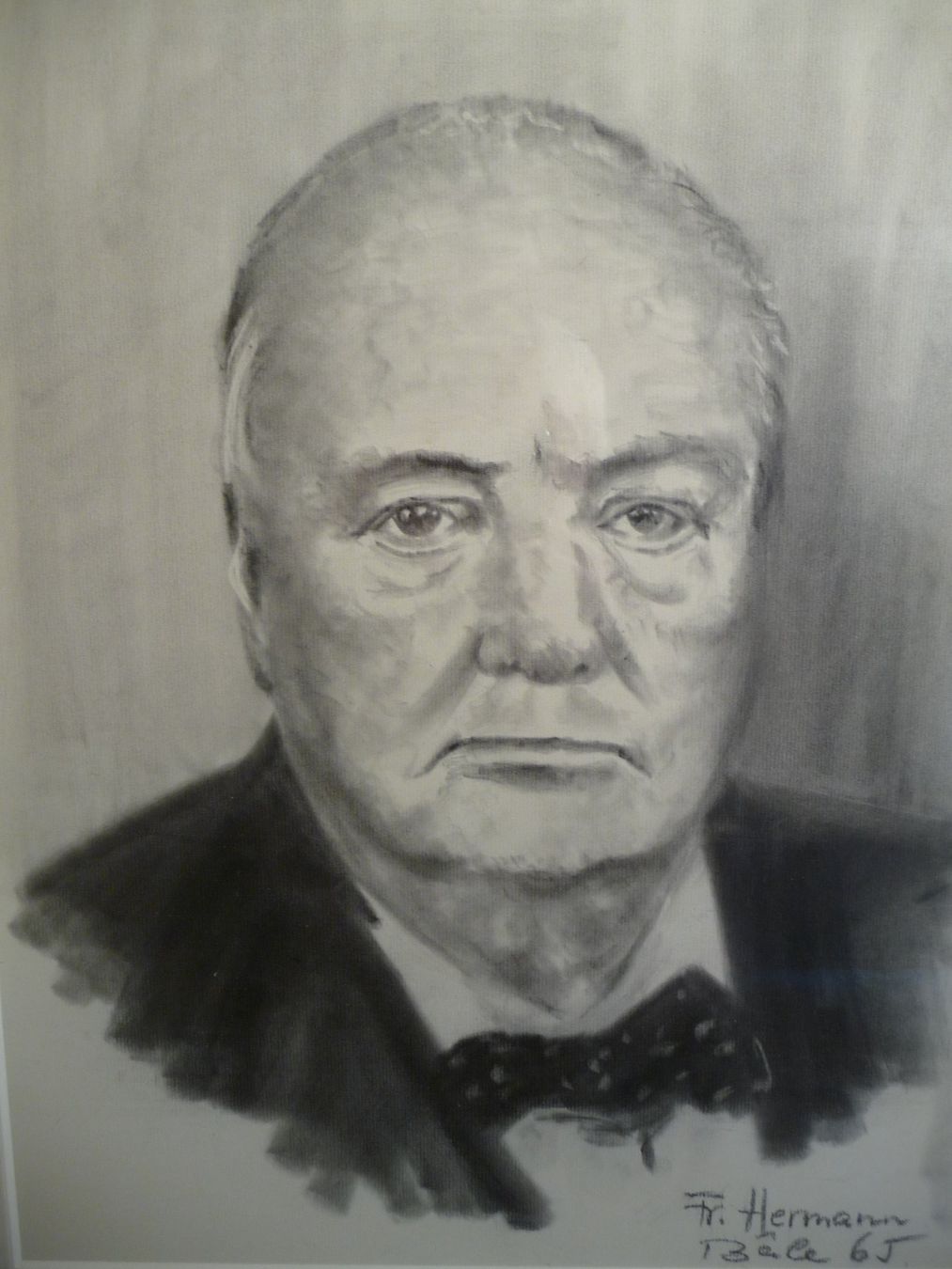 Dipinti: SIGNIERT FR. HERMANN BALE 65 - MÄNNERPORTRAIT – Usato da Aesch BL venduto da Imoonlight 1