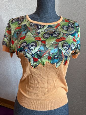Sommerliches Shirt Oberteil Orange Gr S Top Zustand!