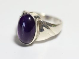 Bague / Ring Argent 925 & Amethyst / Améthyste T56